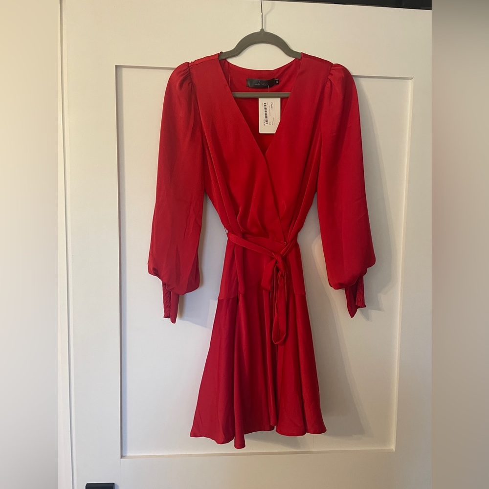 Wade Voss red Teagan Dress. Size XS.